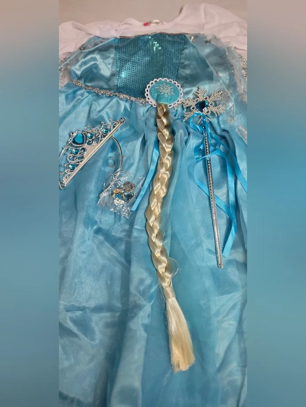 Disney Frozen Elsa Girls Ice Princess Costume Dress Size Medium 8-10